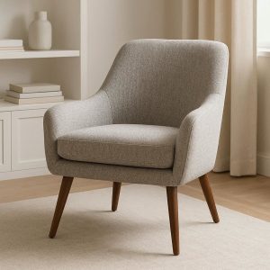 Modern Accent Chair for Living Room – Stylish Seating with Wooden Legs