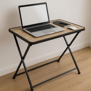 Small Folding Computer Desk – Portable Workstation for Small Spaces