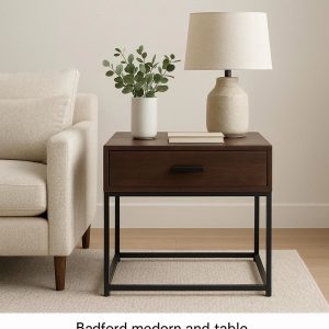 Bedford Modern End Table – Minimalist Living Room Accent Furniture