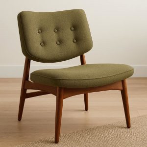 Mid-Century Modern Accent Chair – Retro Style Seat for Office & Home