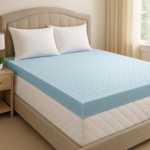 3-Inch Ventilated Memory Foam Mattress Topper – Pressure Relief & Cooling Queen Size